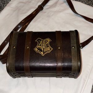 Dark Brown Hogwarts Emblem Messenger Bag